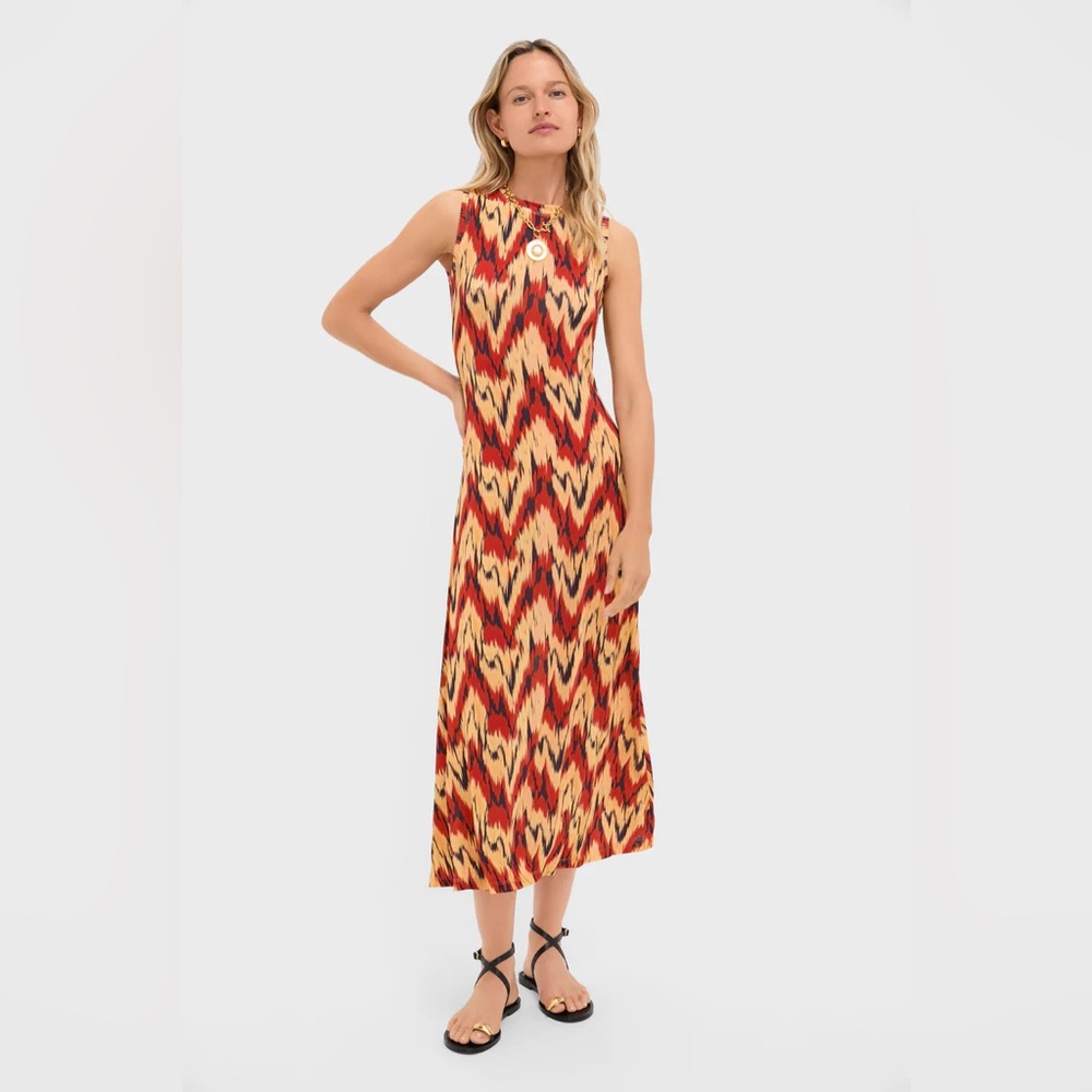 ULLA JOHNSON Carnelian Orla Sleeveless Midi Dress Womens Size M